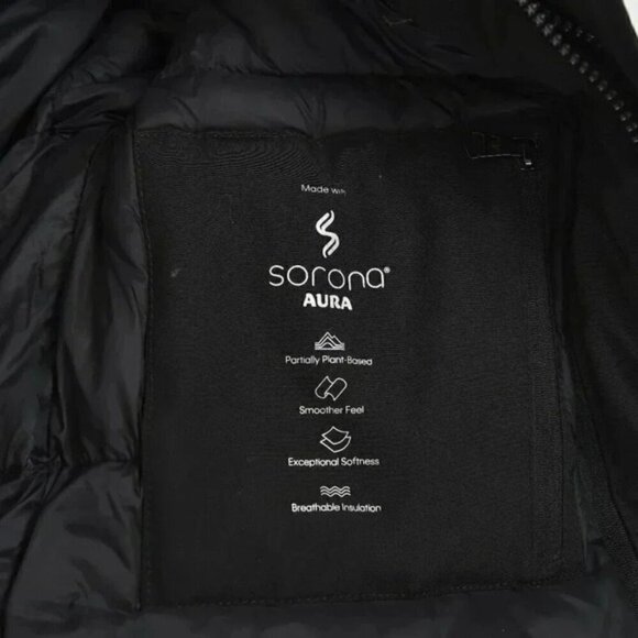 Calvin Klein Sorona Aura Parka Coat Winter Jacket Black Hood Faux Fur Size Small - Picture 6 of 12